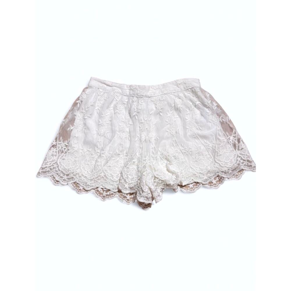 Abercrombie & Fitch White Crochet Lace Shorts Bloomers Y2K Microshorts